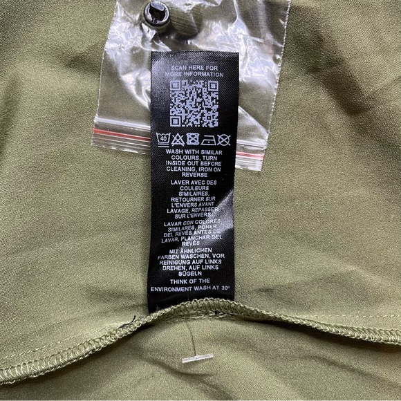 ASOS Design Army Green Cutout Long sleeve Dress with Tassels Size 6 - Picture 9 of 10